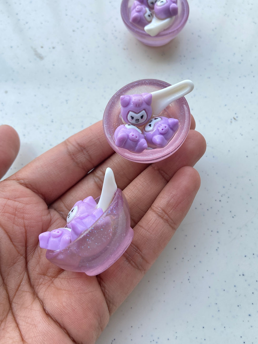Thumbnail: Transparent/Shiny sanrio rice balls resin bowl (no hook/no drill)
