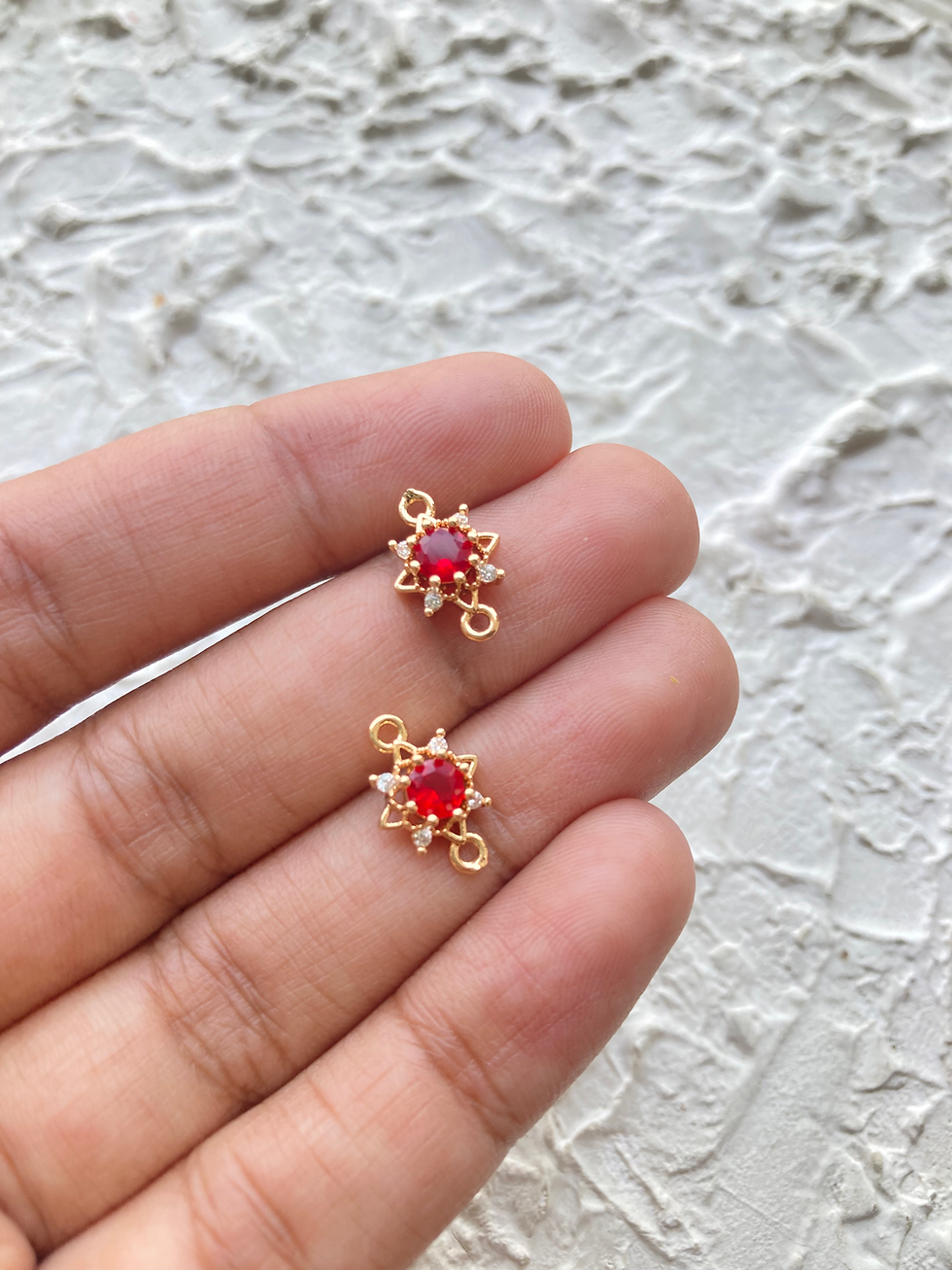 Thumbnail: 18k gold plated designer star shape connector