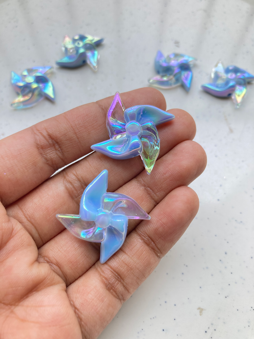 Thumbnail: Windmill acrylic bead, vertically drilled