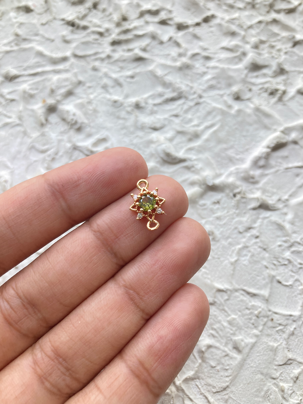 Thumbnail: 18k gold plated designer star shape connector