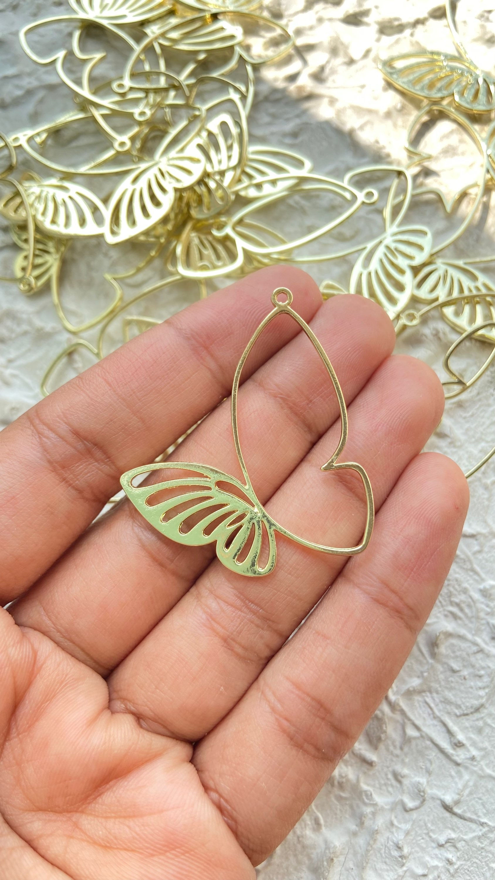 Big butterfly shape alloy charm