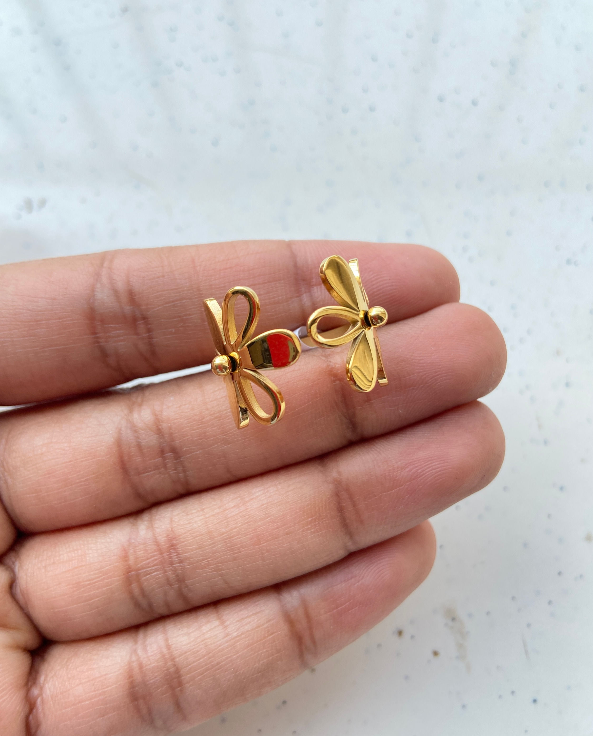 Readymade double flower adjustable ring, anti-tarnish