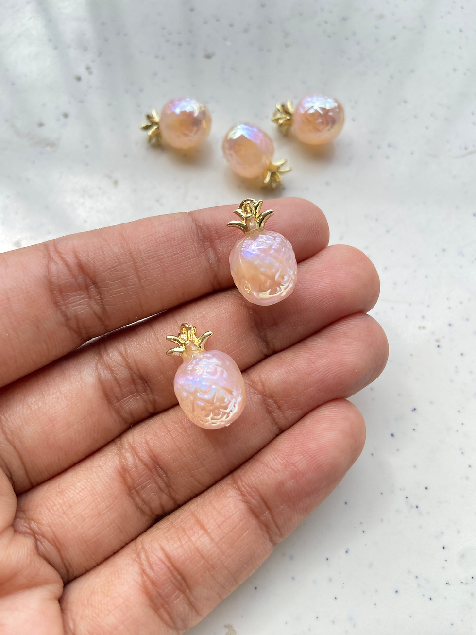 Thumbnail: Iridescent pineapple acrylic charm