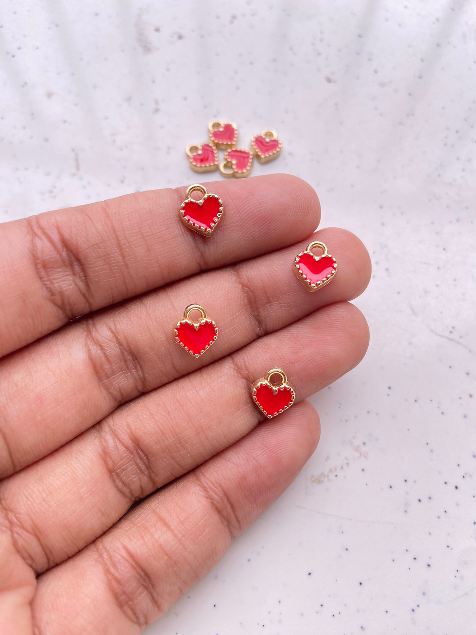 Thumbnail: Alloy enamel tiny heart charm