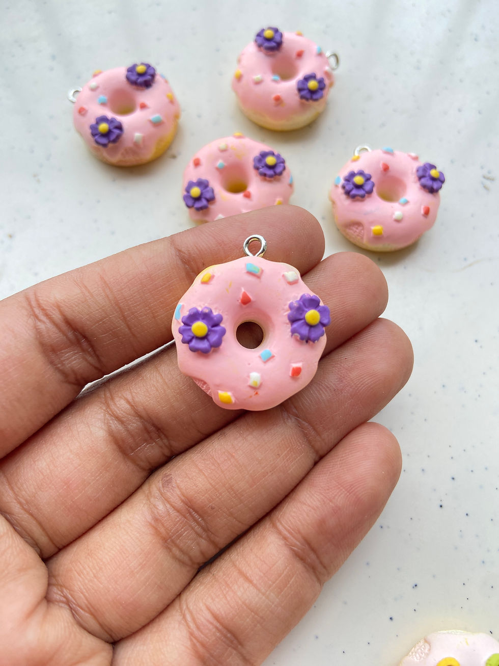 Thumbnail: Resin donut charm