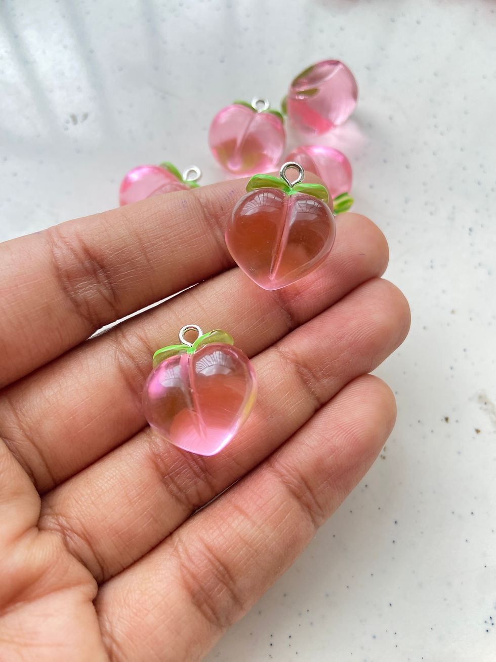Thumbnail: Peach resin charm