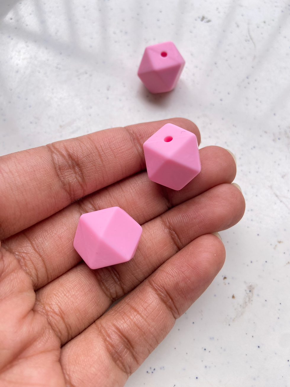 Thumbnail: Hexagon shape colourful silicon beads (Part-2)