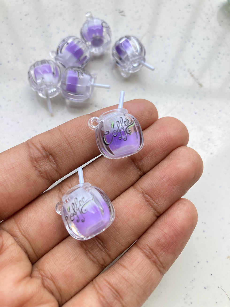 Thumbnail: Coffee mug acrylic glow in dark charm