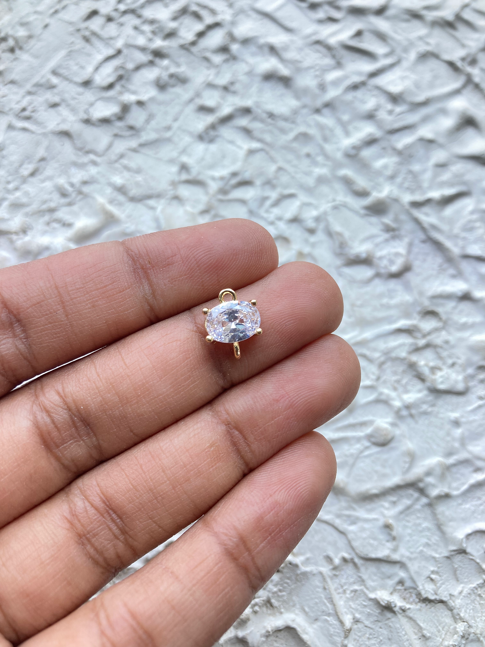 Thumbnail: Glass small oval zircon connector