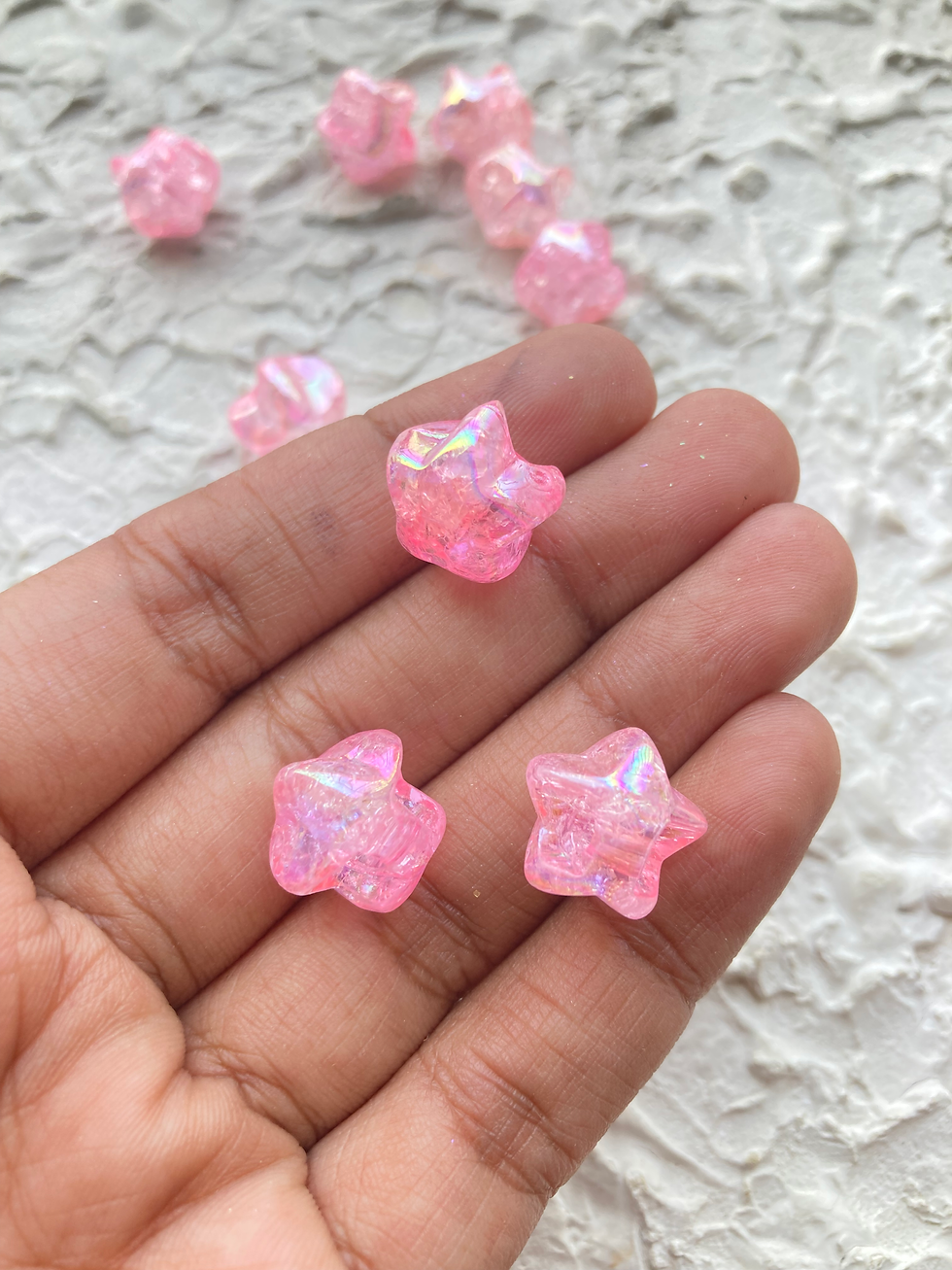 Thumbnail: Crackled acrylic star bead