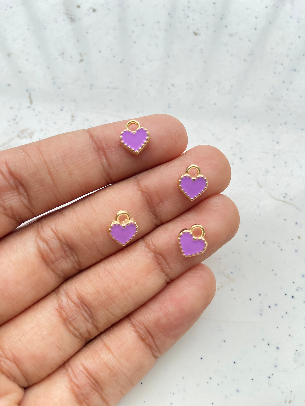 Thumbnail: Alloy enamel tiny heart charm