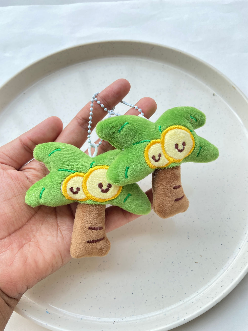 Thumbnail: Tree shape plushie with ball chain readymade keychain (1pc)