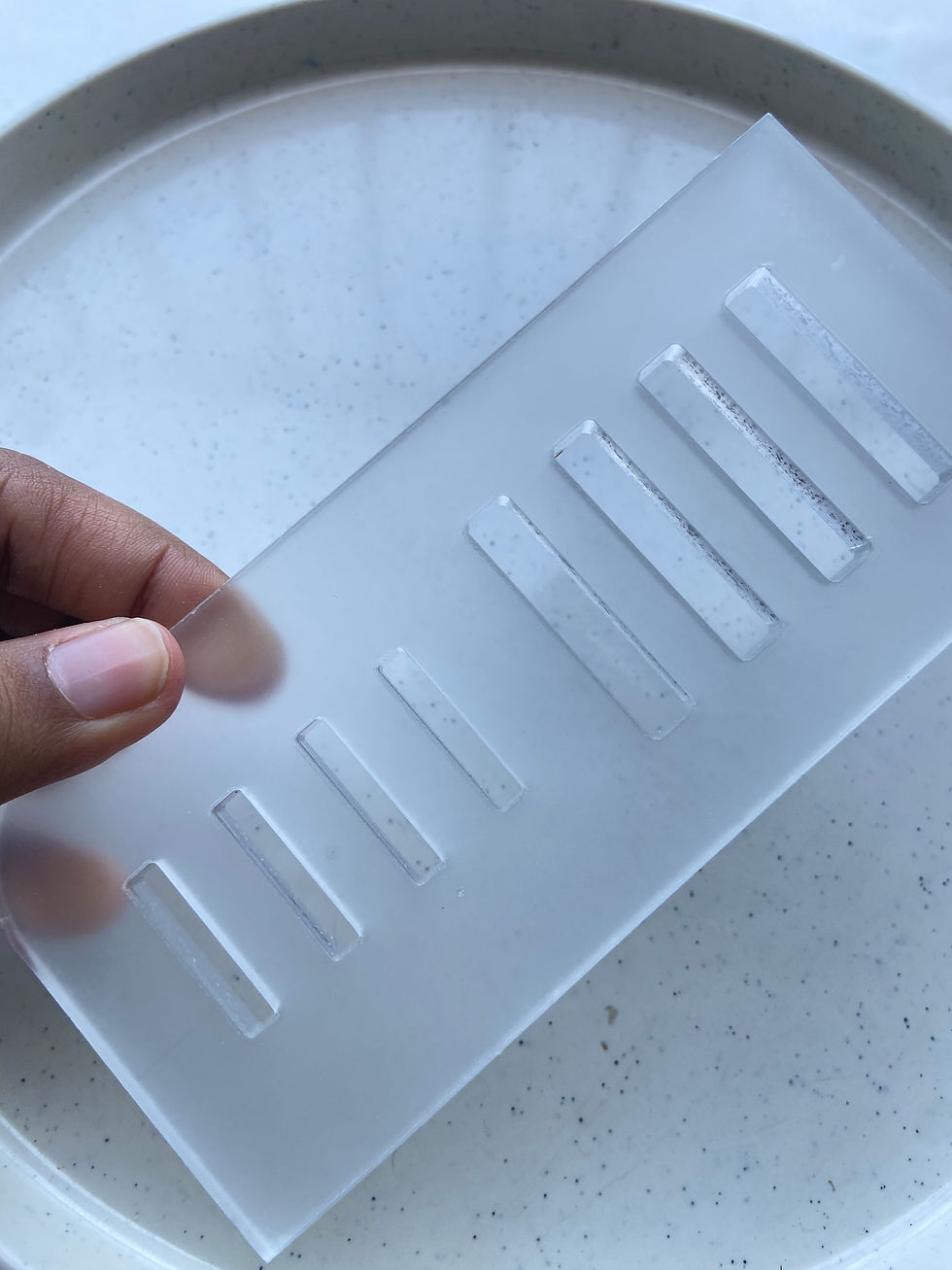 Thumbnail: Acrylic clay tool for hoop stability (1pc)