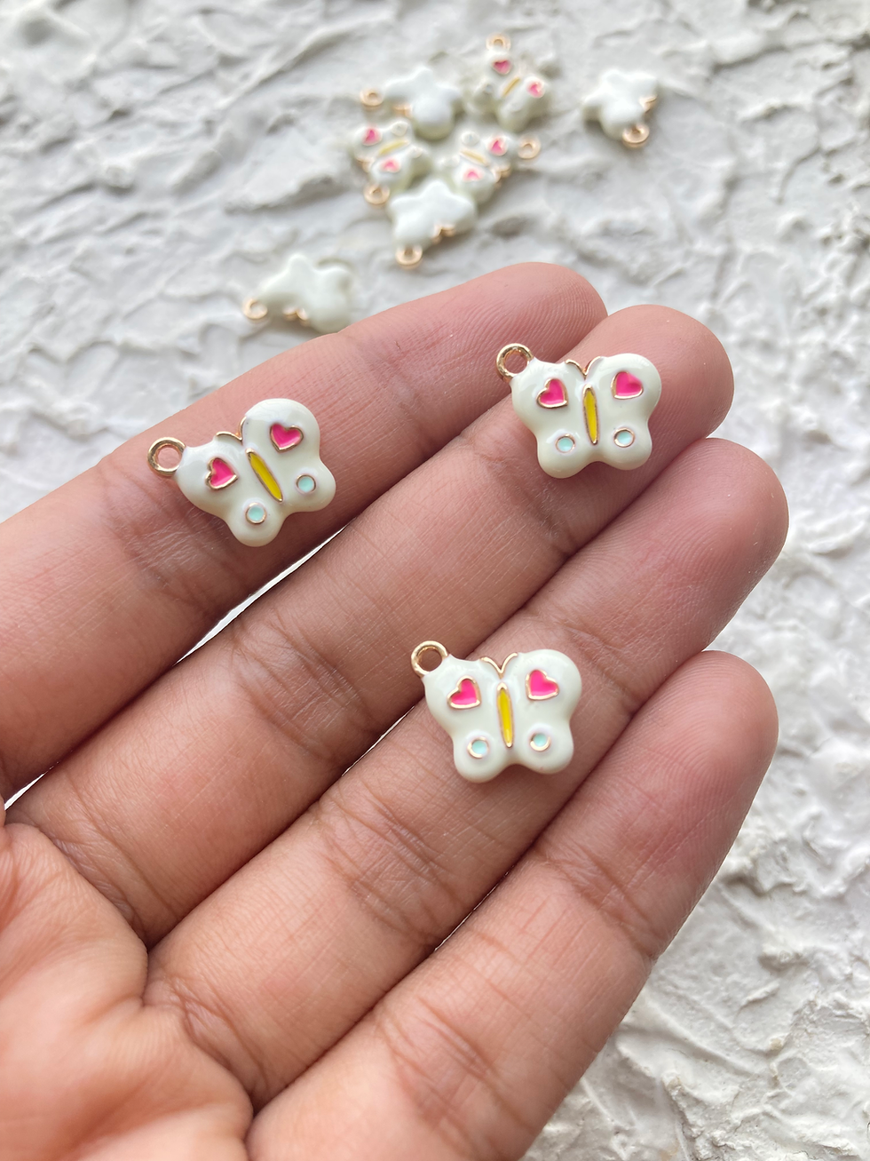 Thumbnail: 3D Enamel butterfly alloy charm (1pc)