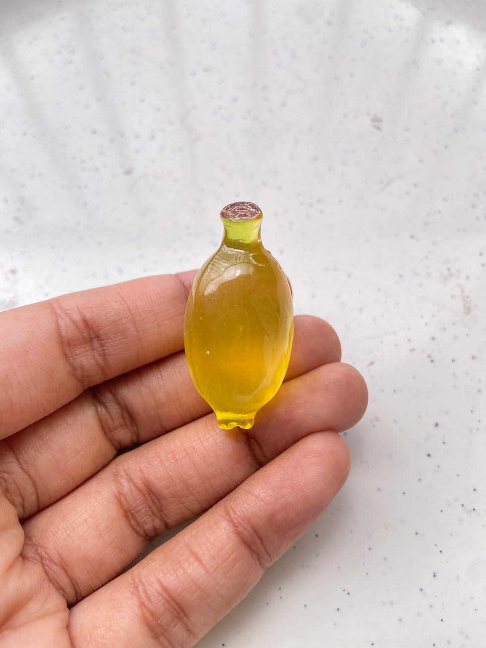 Thumbnail: Banana resin fruit cabachon charm (no hook, no drill)
