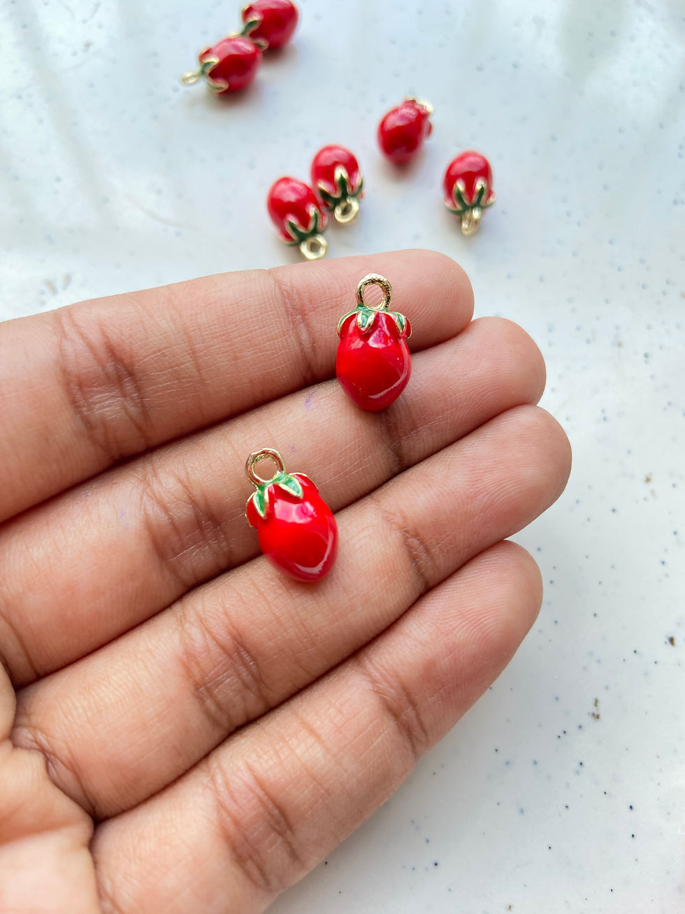 Thumbnail: Alloy 3D enamel mix fruit charm, anti-tarnish (Part-1)