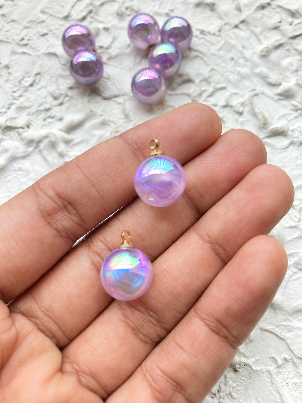 Thumbnail: Hanging pearl acrylic round charm