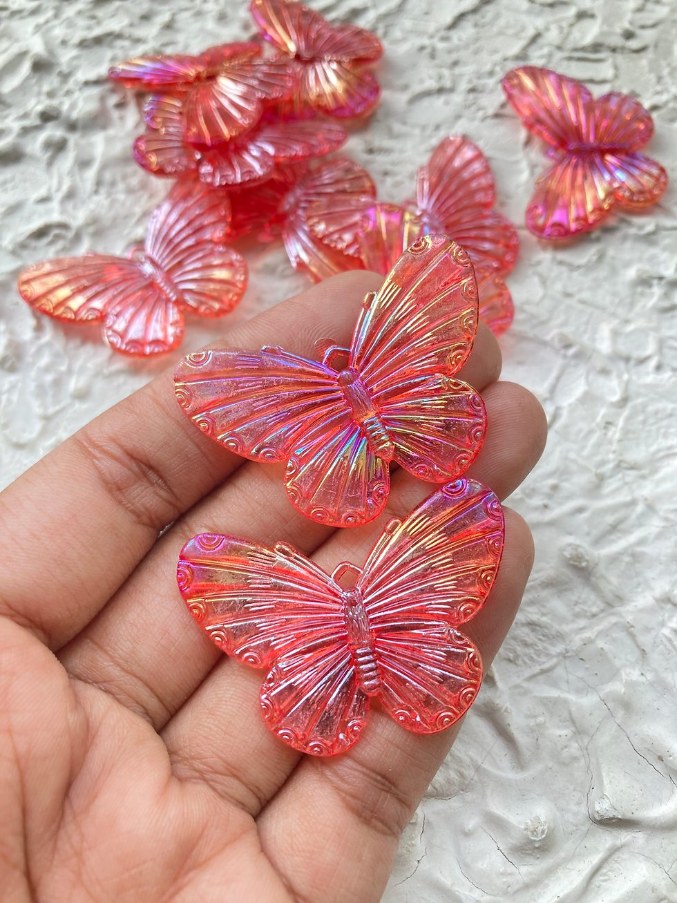 Thumbnail: Colourful acrylic butterfly charm