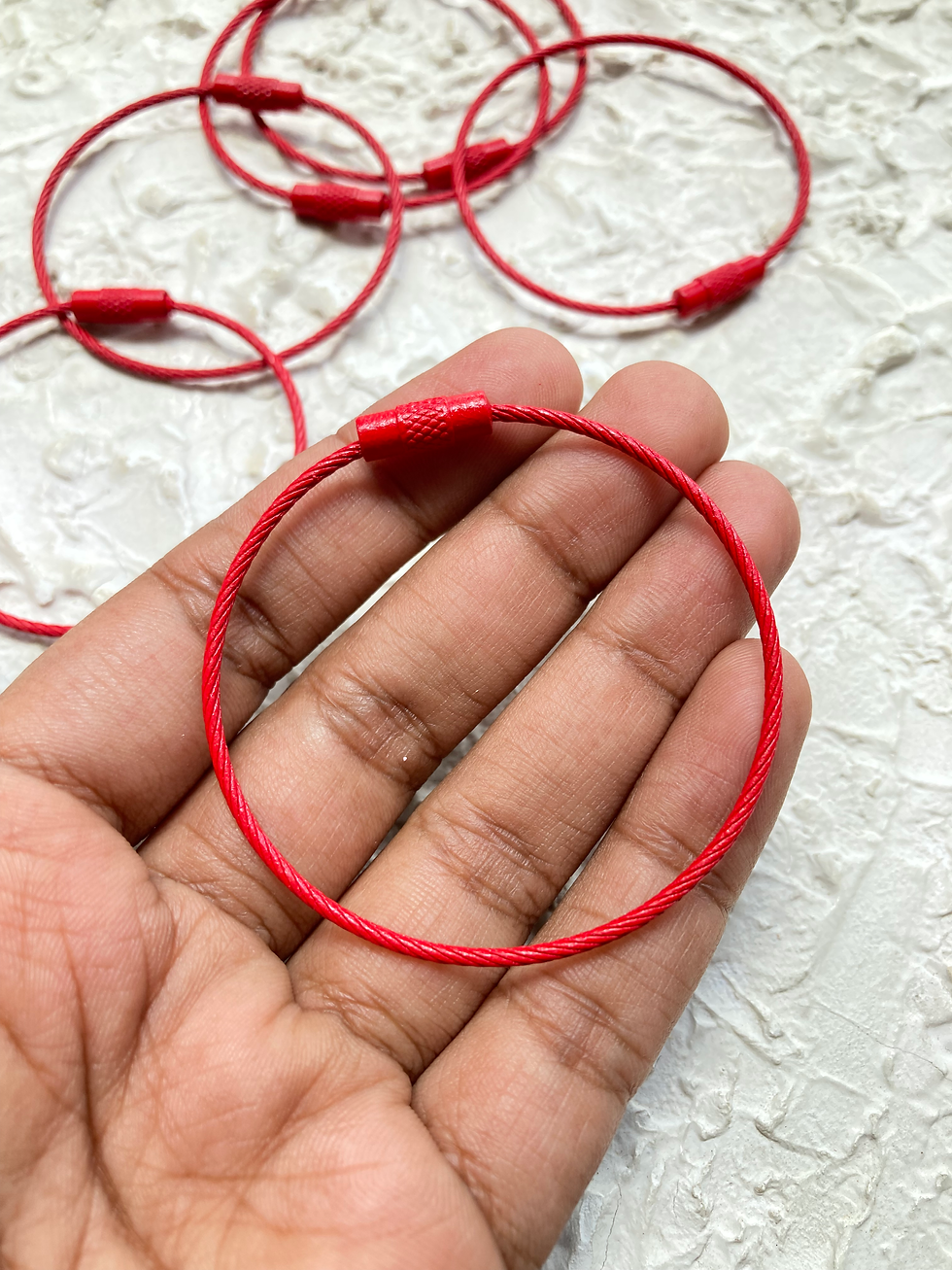 Thumbnail: Spray painted wire cable keychain rings (Part-1)