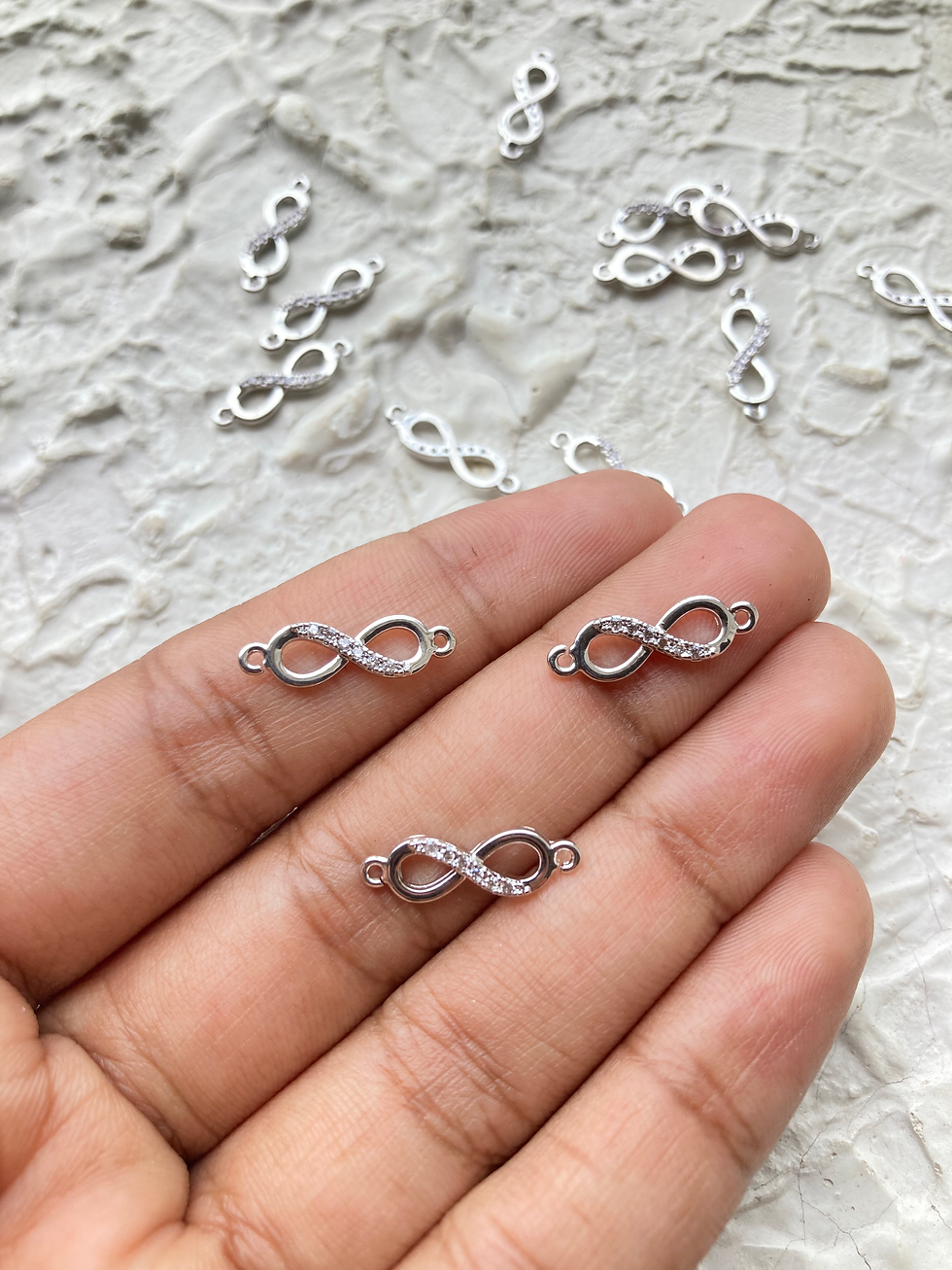 Thumbnail:  Golden/Silver brass infinity charm