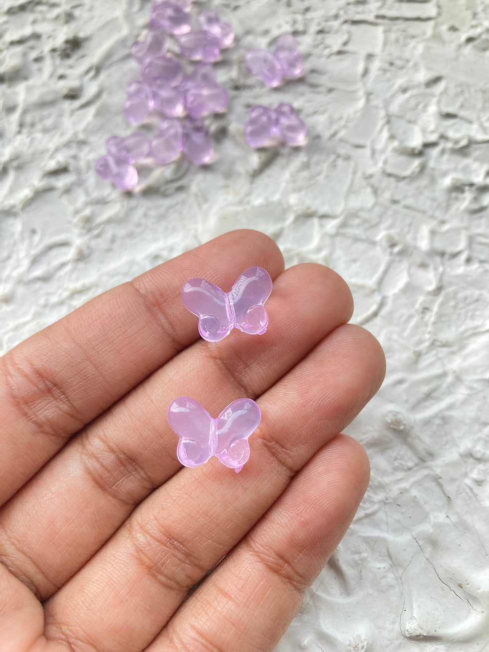 Thumbnail: Colourful glass butterfly bead