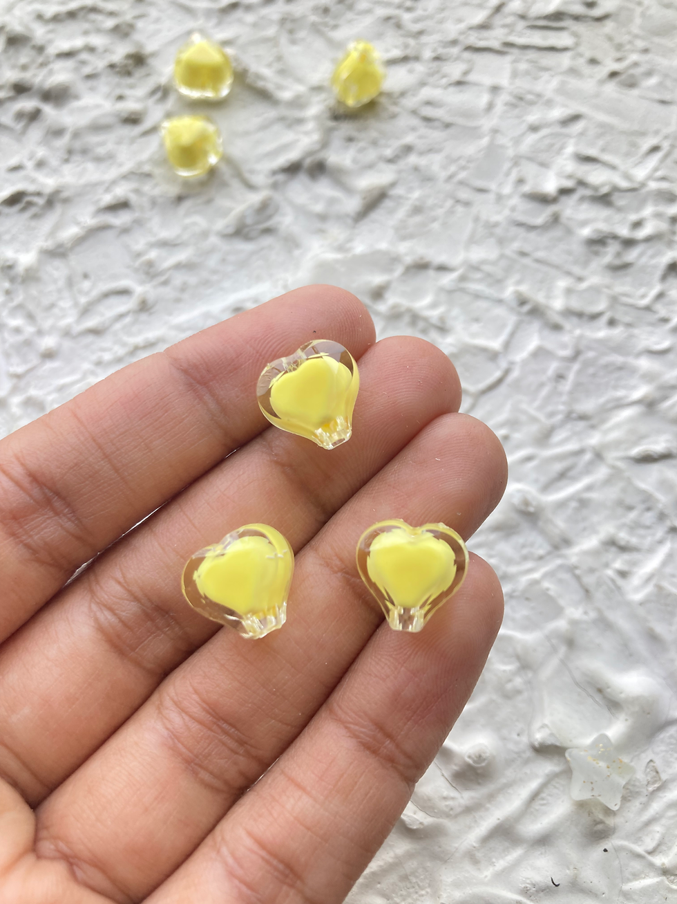 Thumbnail: Double shade acrylic heart beads