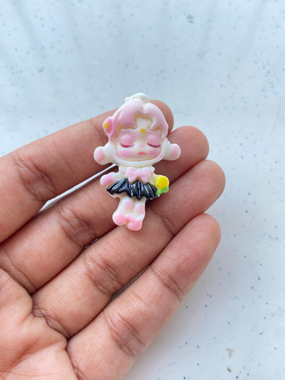 Thumbnail: Skull panda resin cabachon charm (no hooks, no drill)