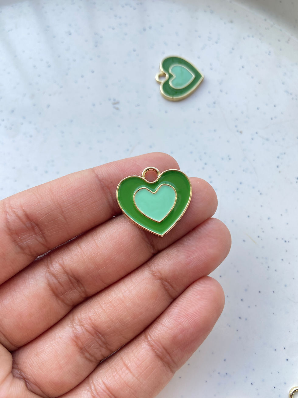 Thumbnail: Dual heart with dual shade heart charm