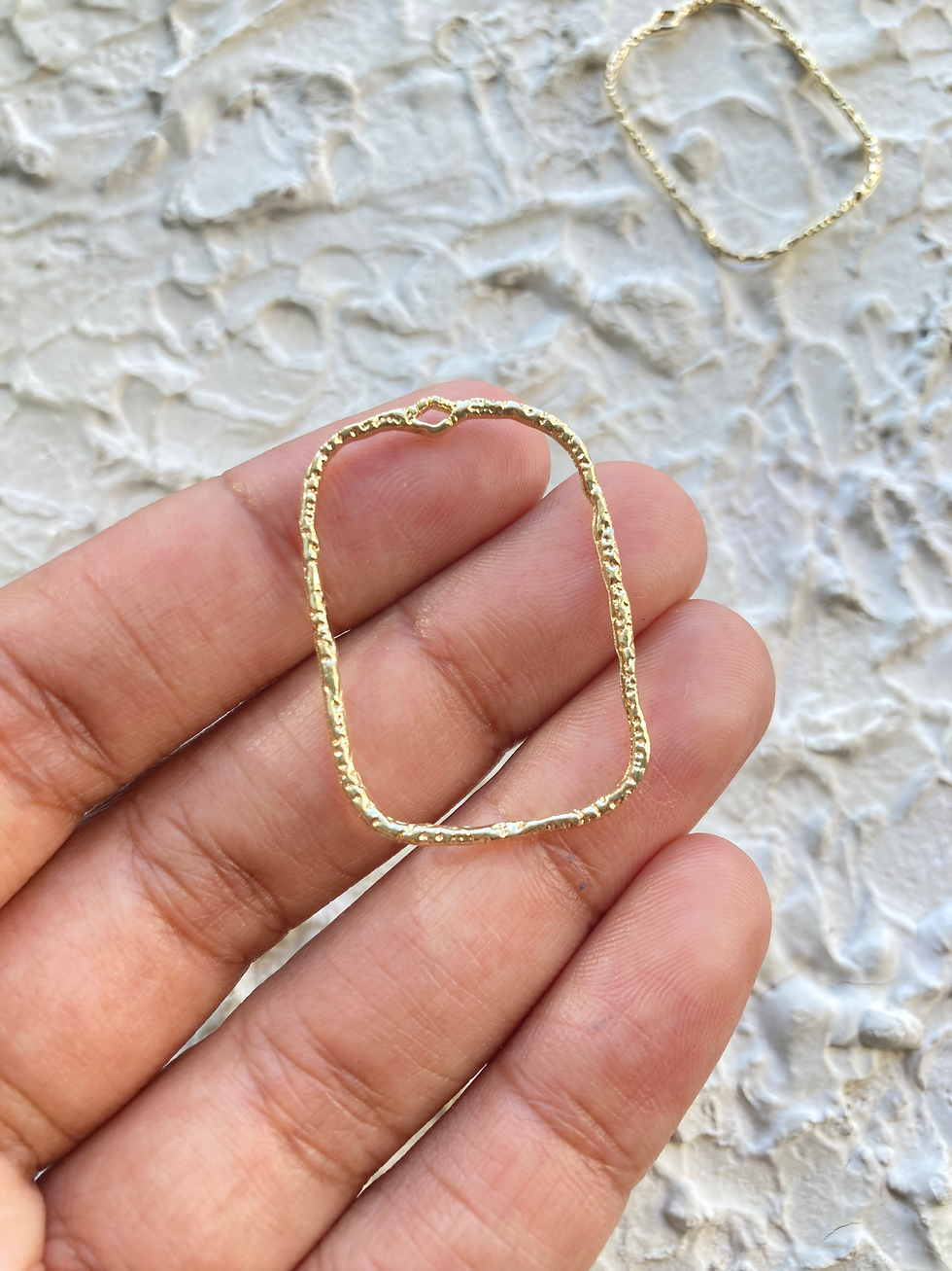 Thumbnail: Golden/silver rectangle alloy charm