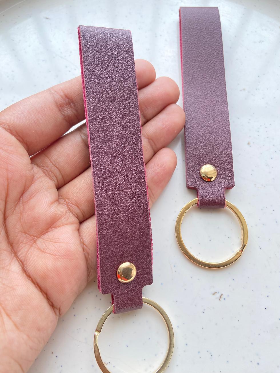 Thumbnail: 14cm, PU leather keychain belt