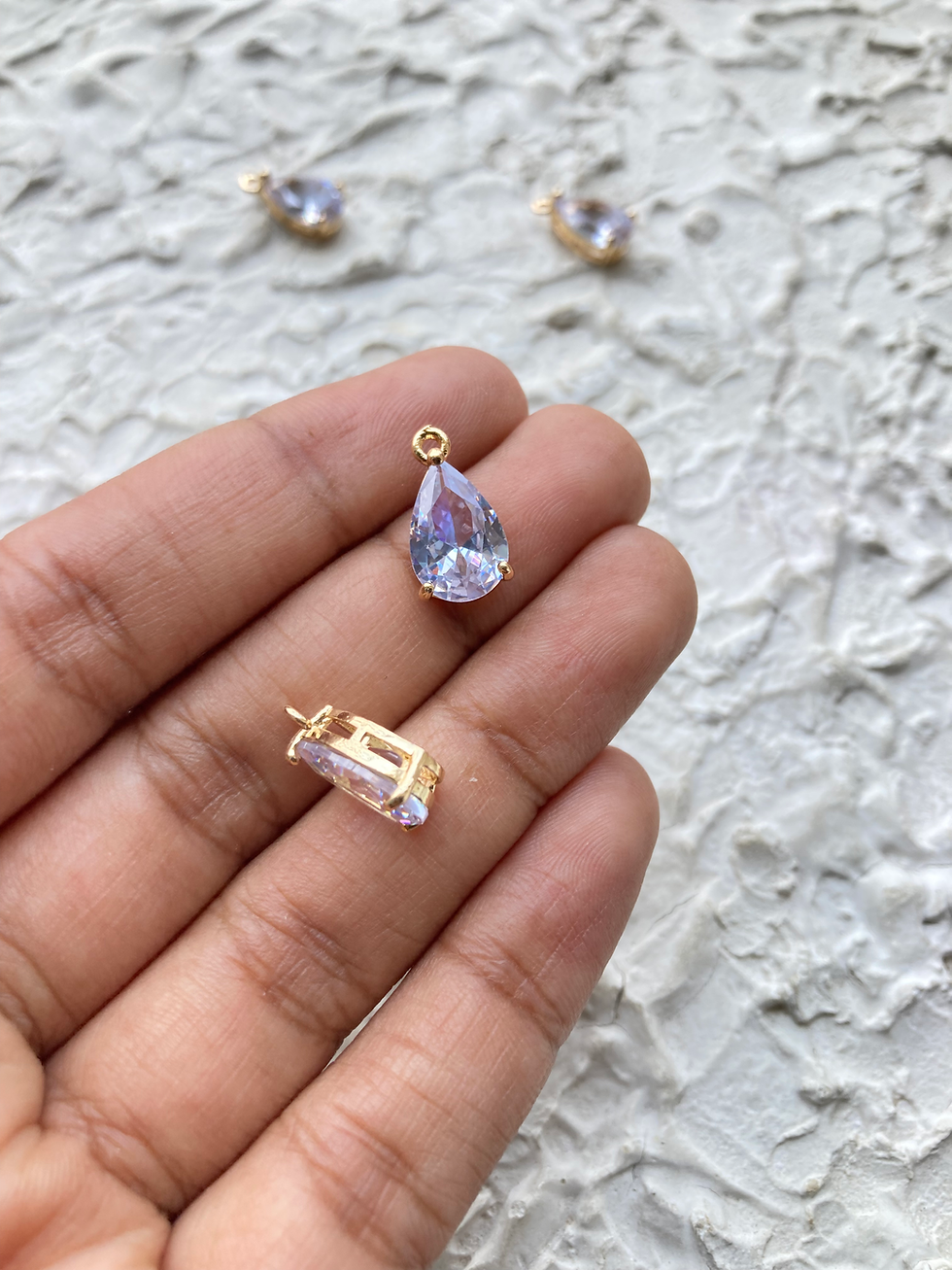 Thumbnail: 15*8*6mm, glass teardrop charm