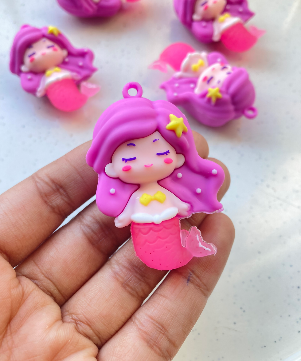 Thumbnail: 3D mermaid shape silicon charm