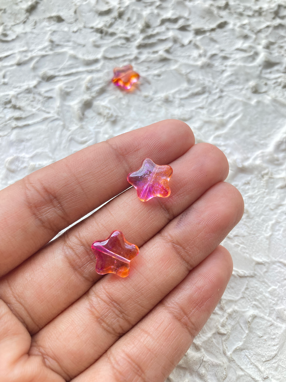 Thumbnail: Star shape czech glass bead
