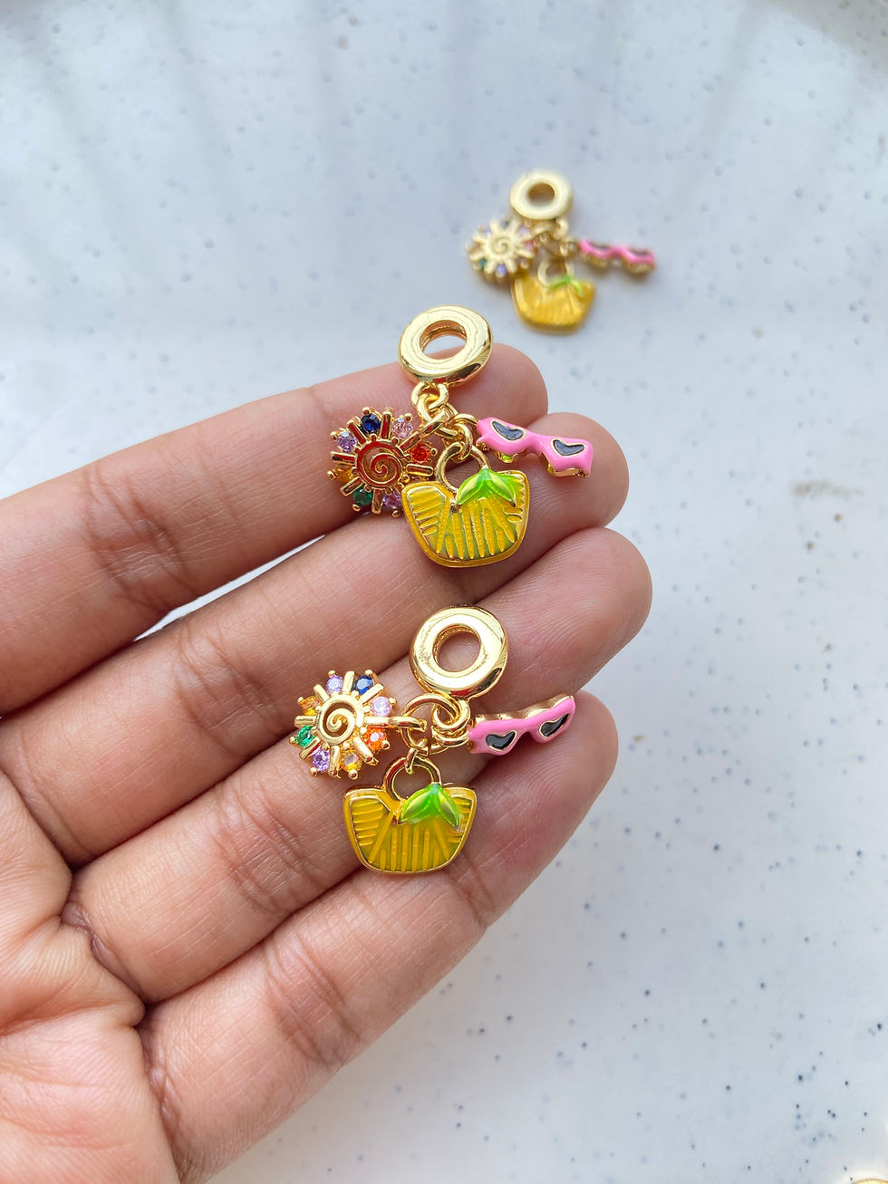 Thumbnail: 18k gold plated mix theme dangle charm anti-tarnish (Part-2)