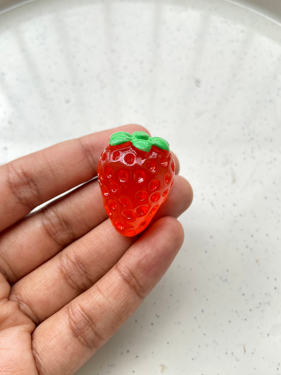 Thumbnail: Big resin mix-fruit cabachon charm (no hook, no drill)
