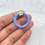 Thumbnail: Round keychain clasp with flower