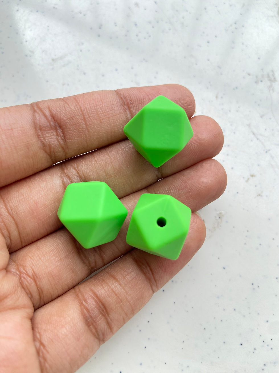 Thumbnail: Hexagon shape colourful silicon beads (Part-1)