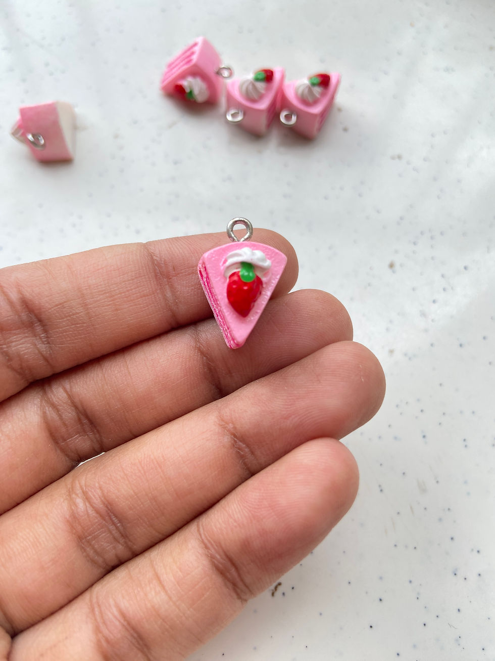 Thumbnail: Pink strawberry pastry charm