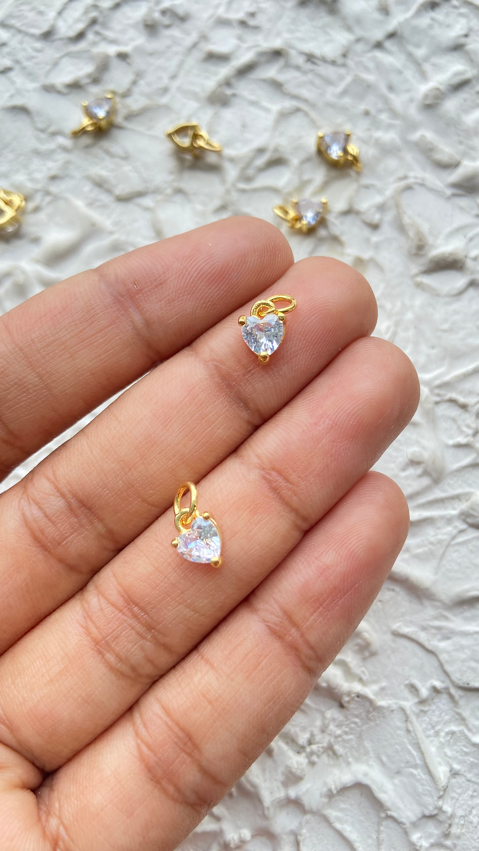 Thumbnail: Tiny gold plated colourful heart pendant