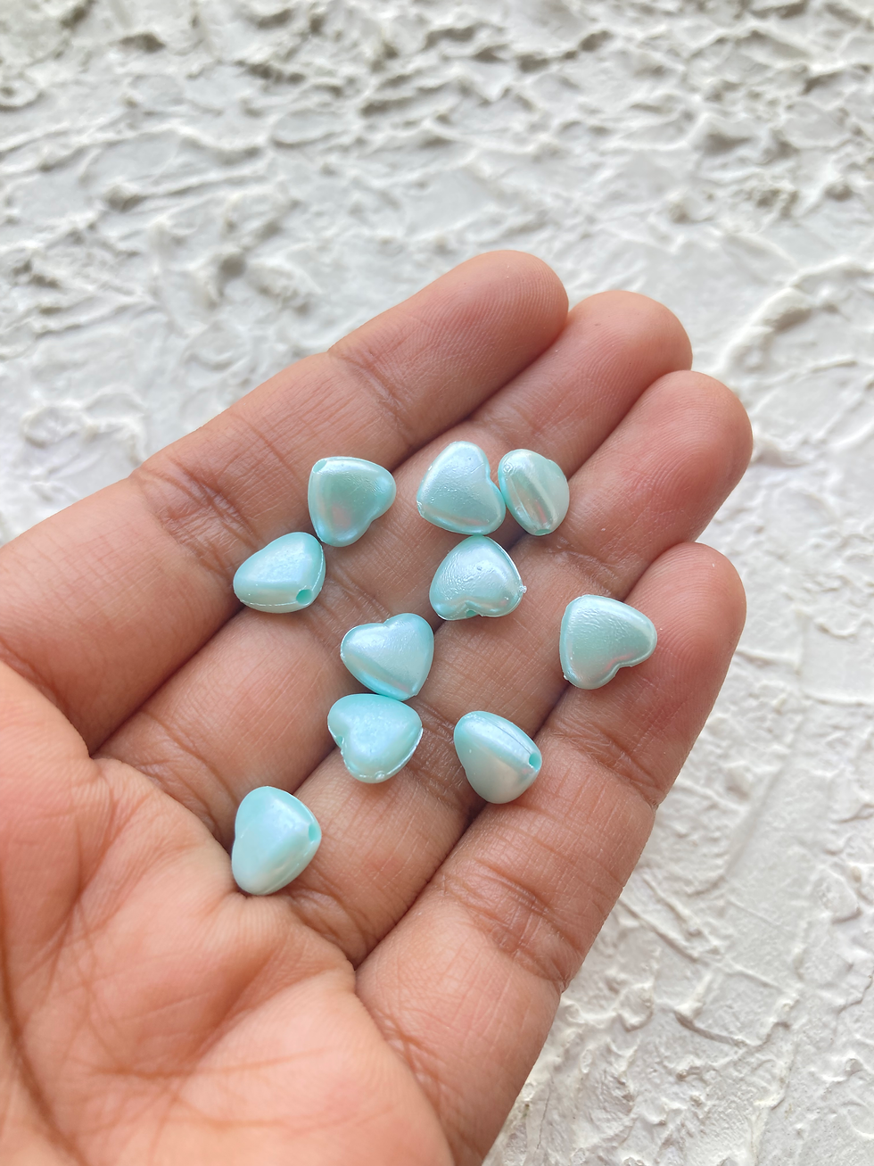 Thumbnail: Imitation pearl acrylic mix colour heart bead