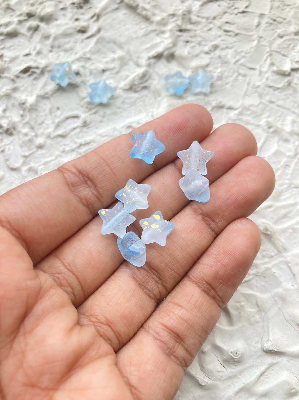 Thumbnail: Gold foil frosted star bead