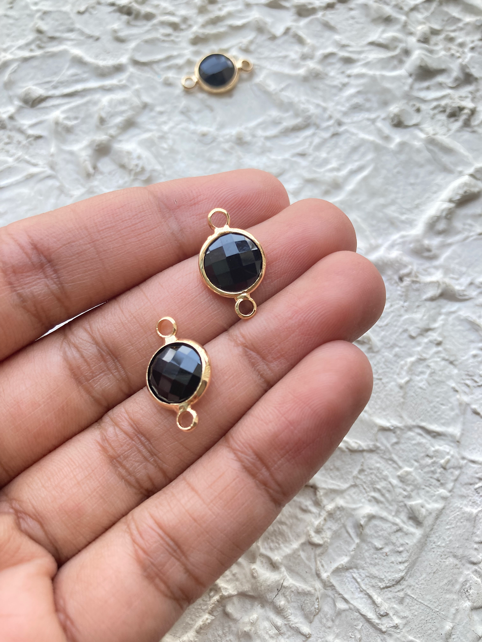 Thumbnail: 17.5*10.5*4.5mm, faceted glass small round charm