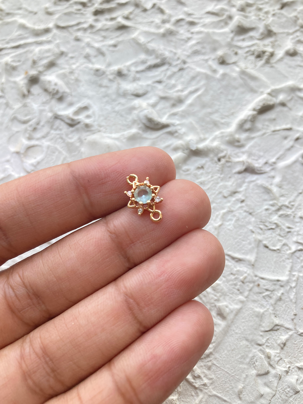 Thumbnail: 18k gold plated designer star shape connector