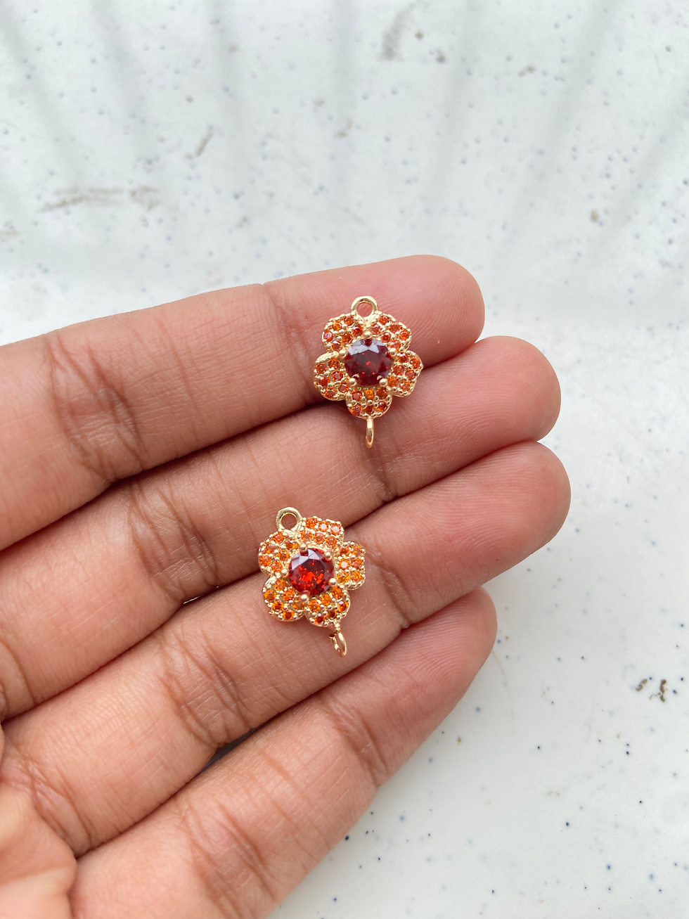 Thumbnail: Rose zircon flower connector