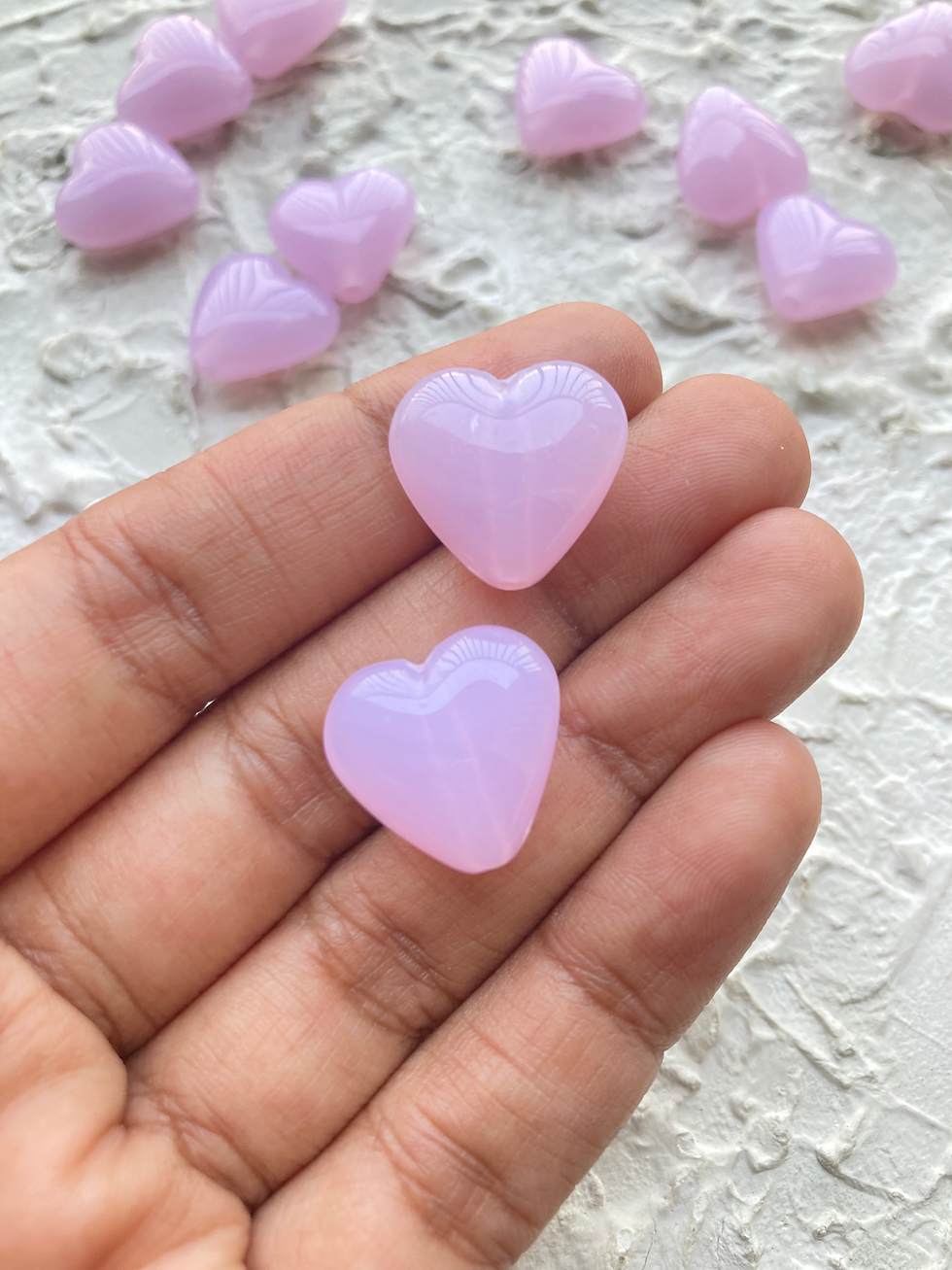 Thumbnail: Medium size jelly acrylic heart bead
