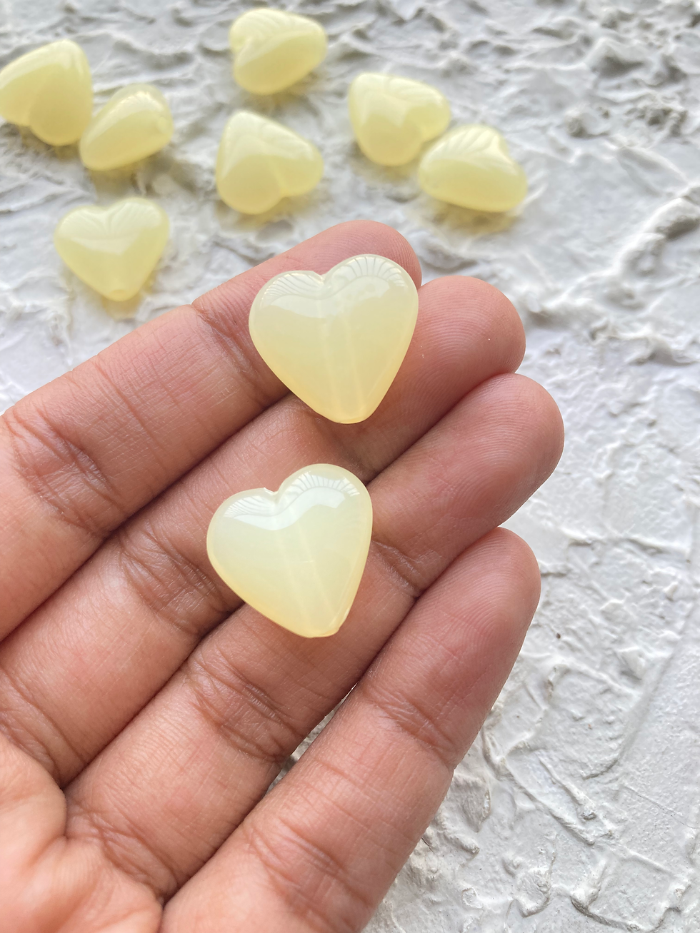Thumbnail: Medium size jelly acrylic heart bead