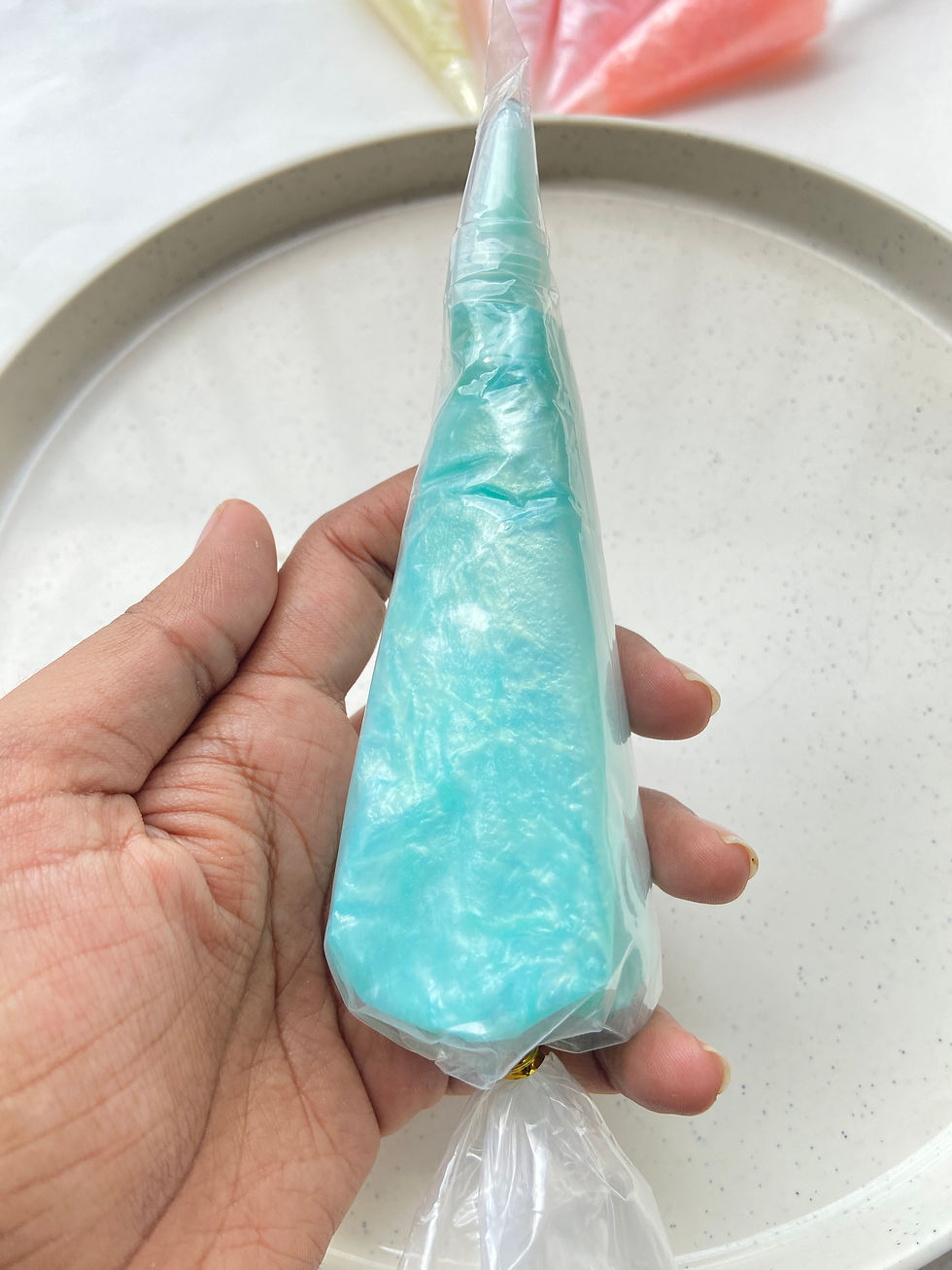 Thumbnail: Glitter colourful cream glue 100gm cone (1 cone- 100gm)