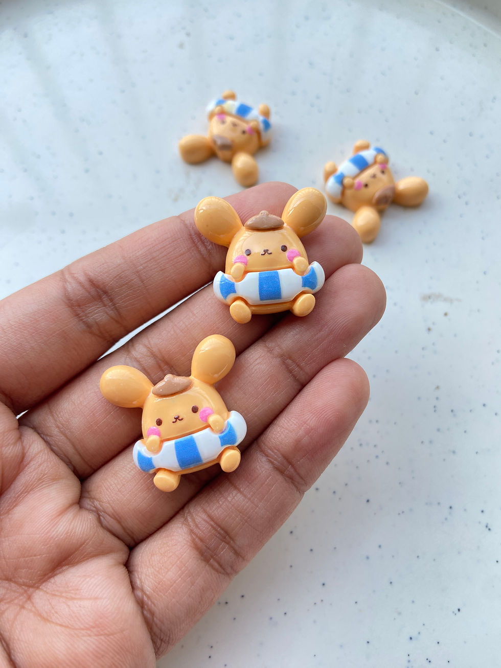 Thumbnail: Pool party sanrio cabochon charm (no hook/no drill)