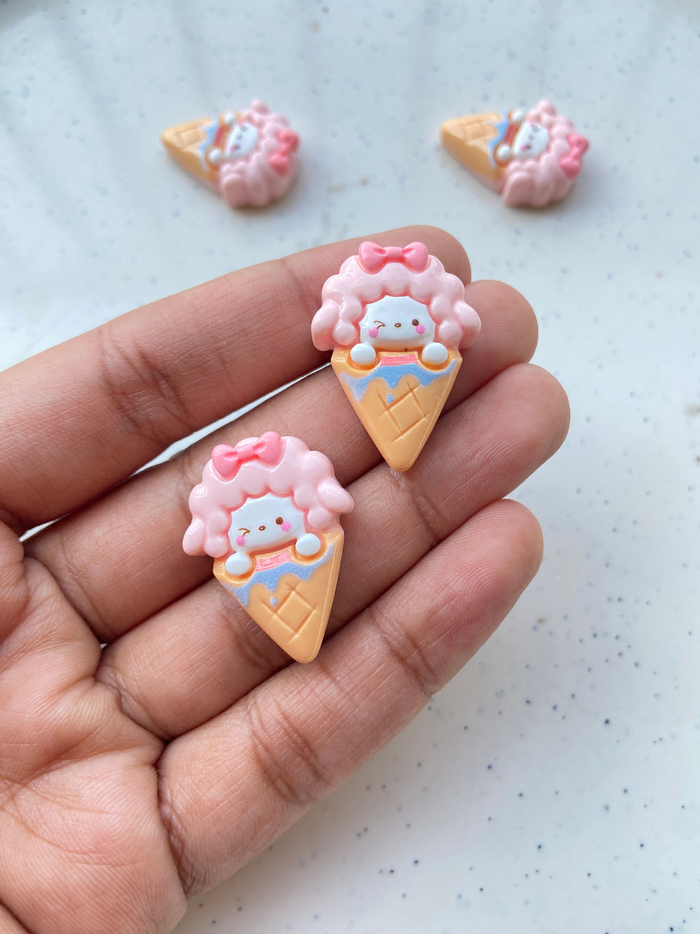 Thumbnail: Pool party sanrio cabochon charm (no hook/no drill)