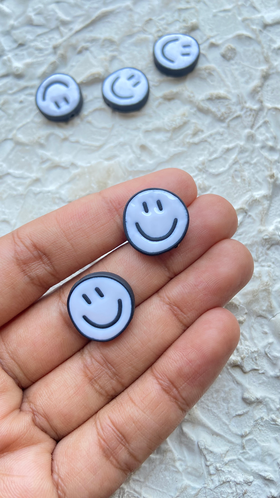 Thumbnail: Colourful acrylic smiley face beads